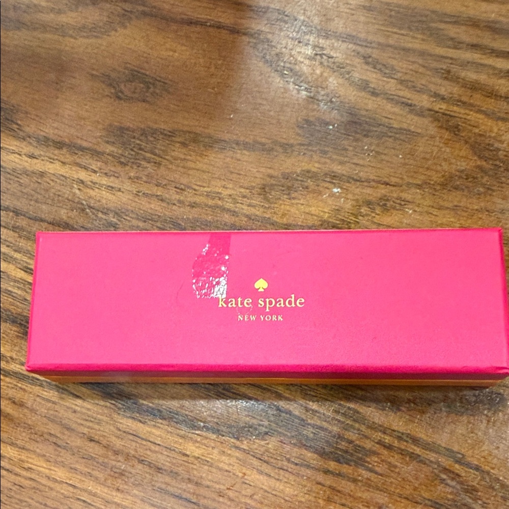 kate spade Hot Pink and Gold Rectangular Jewelry Box